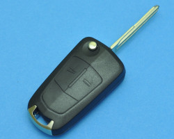 Корпус выкидного ключа Опель Антара, 2 кнопки. Без чипа и платы