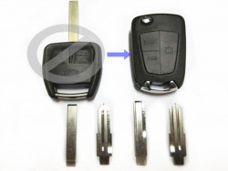 OPEL выкидной ключ (корпус) 3 - кнопки.