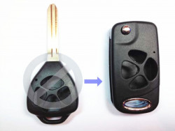 Тойота (Toyota) 4 кнопки, выкидной ключ (корпус).