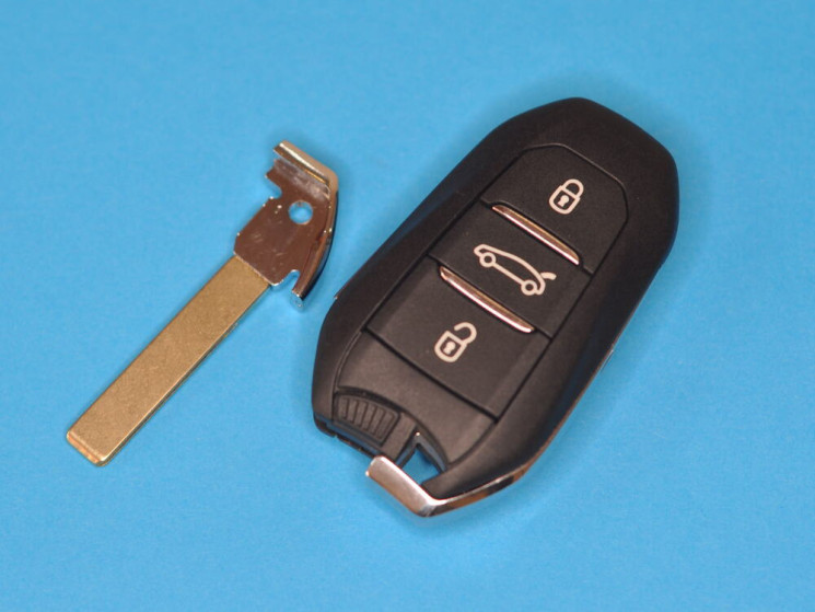 Смарт ключ с KEYLESS Peugeot/ Citroen, Пежо/ Ситроен. Чип PCF7945/7953 (HITAG2). Частота 434 МГц. ID 46. Оригинальный номер: 96742552ZD, 98124195ZD.
