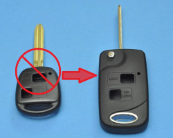 Выкидной корпус ключа зажигания Lexus, 2 кнопки.