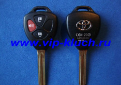 Заготовка ключа Тойота (Toyota) 3 кнопки слева TOY 43.