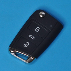 Оригинальный, новый ключ Volkswagen Tiguan, номер ключа: 5G6959752DD. Чип MQB49. Частота 433MHz. С системой keyless.