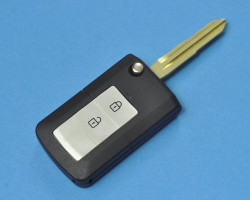 Корпус выкидного ключа зажигания Мицубиси. Без чипа и платы, 2 кнопки. 