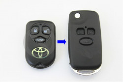 Toyota 3 кнопки, корпус выкидного ключа.