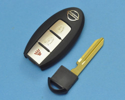 Корпус смарт ключа Ниссан (Nissan), 3 кнопки. Без чипа и платы. 