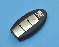 Корпус смарт ключа Ниссан GT-R. Без чипа и платы, 3 кнопки. 
