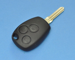 Корпус ключа зажигания Рено, 3 кнопки. Без чипа и платы. 