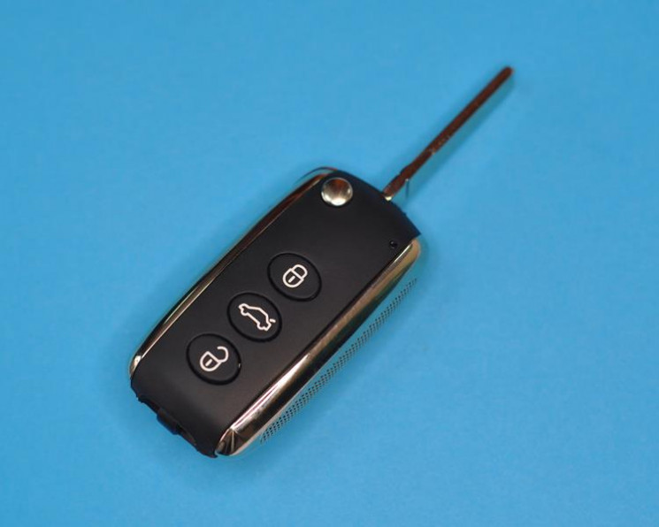 Корпус выкидного ключа зажигания Bentley, 3 кнопки.