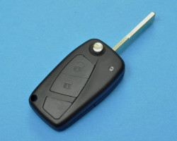 Корпус выкидного ключа зажигания Фиат (Fiat). Без чипа и платы, 2 кнопки. 