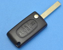 Выкидной чип ключ Пежо 307. ID 46. 3 кнопки.