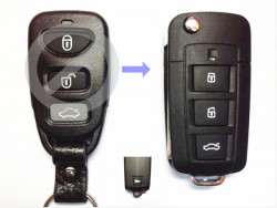 Hyundai 3+1 кнопки корпус выкидного ключа (ESI)